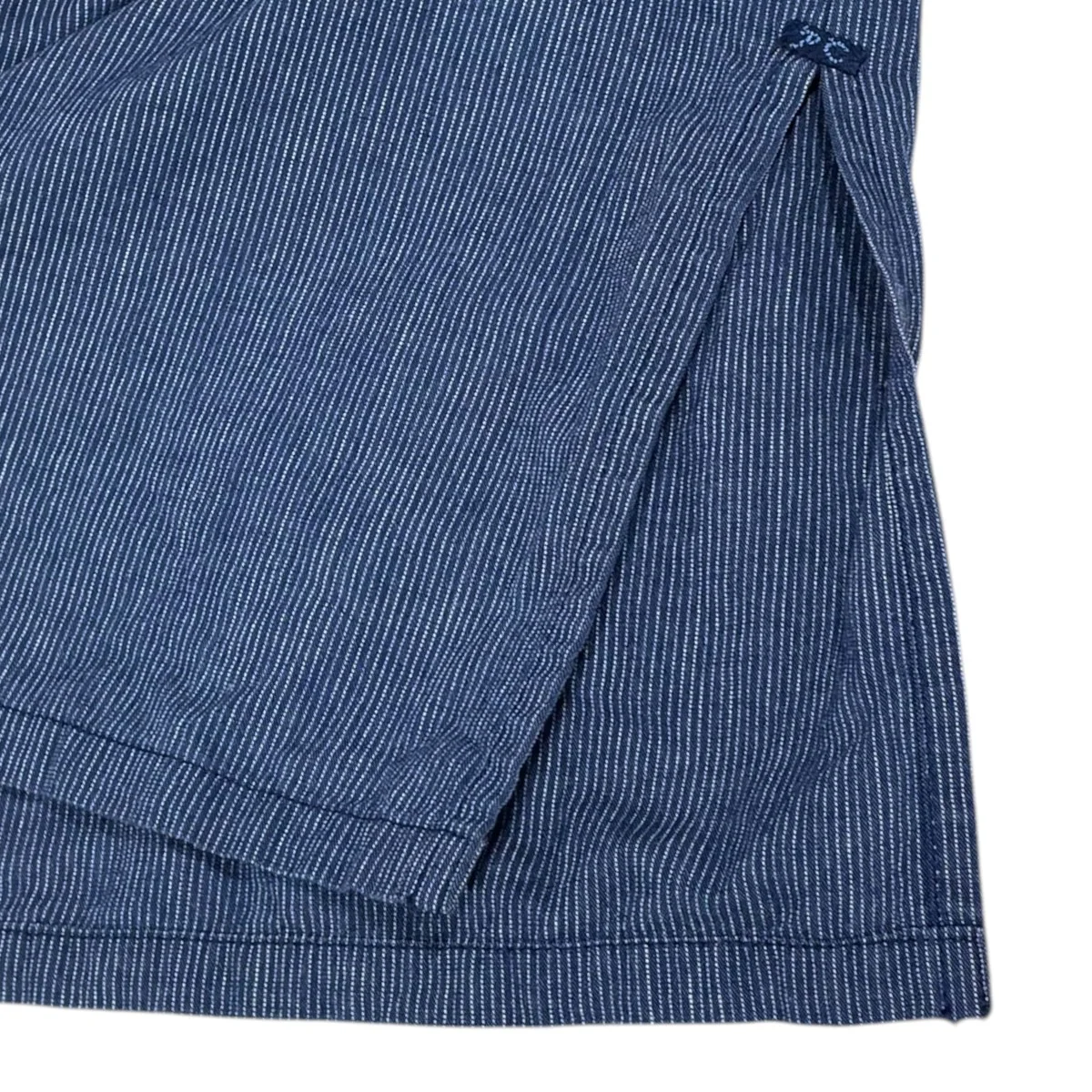 ストライプ柄プルオーバーシャツ STAND COLLAR LONG SMOCK SHIRT スタンドカラー ロング スモック シャツ - Image 5