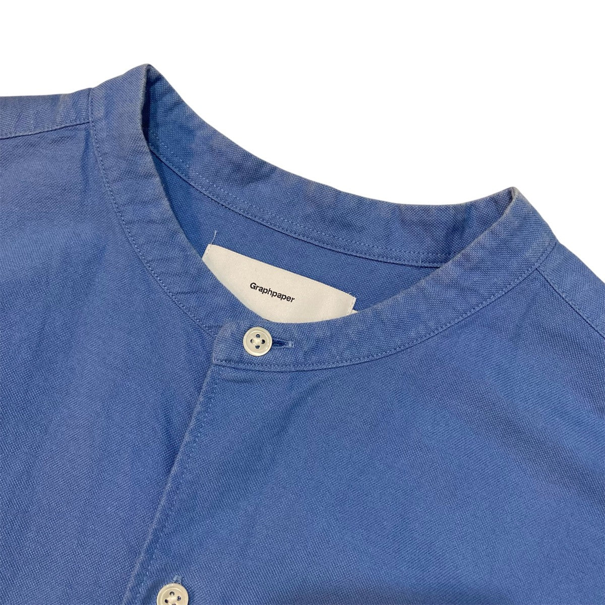 Oxford Oversized L S Band Collar ShirtバンドカラーシャツGM223-50072B - Image 3