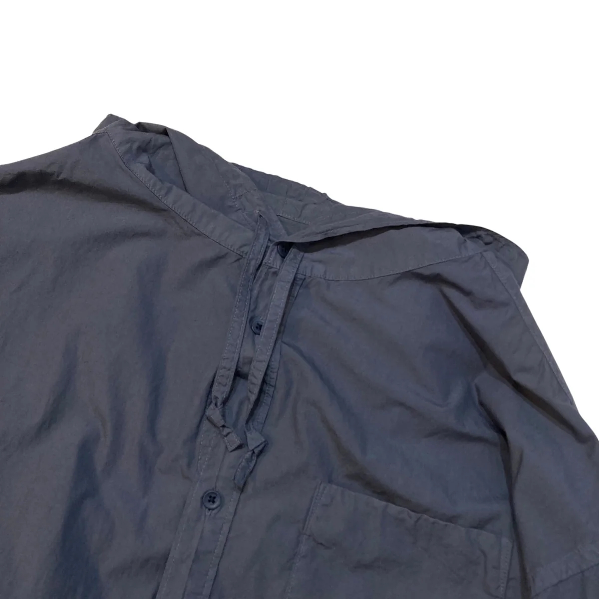 Garment Dyed Suvin Typewriter Oversized Hooded Shirt長袖シャツGM233-50073 - Image 3