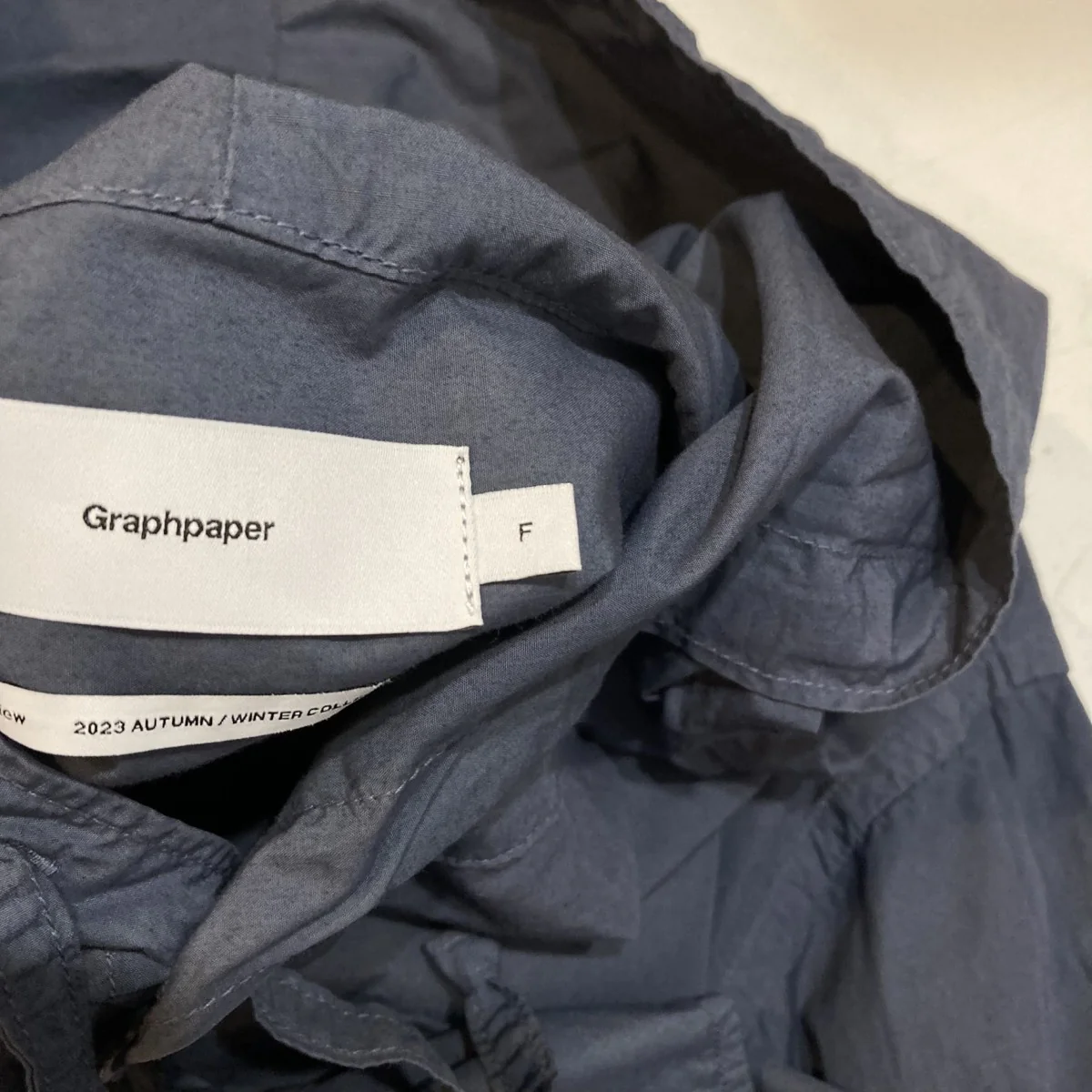 Garment Dyed Suvin Typewriter Oversized Hooded Shirt長袖シャツGM233-50073 - Image 7