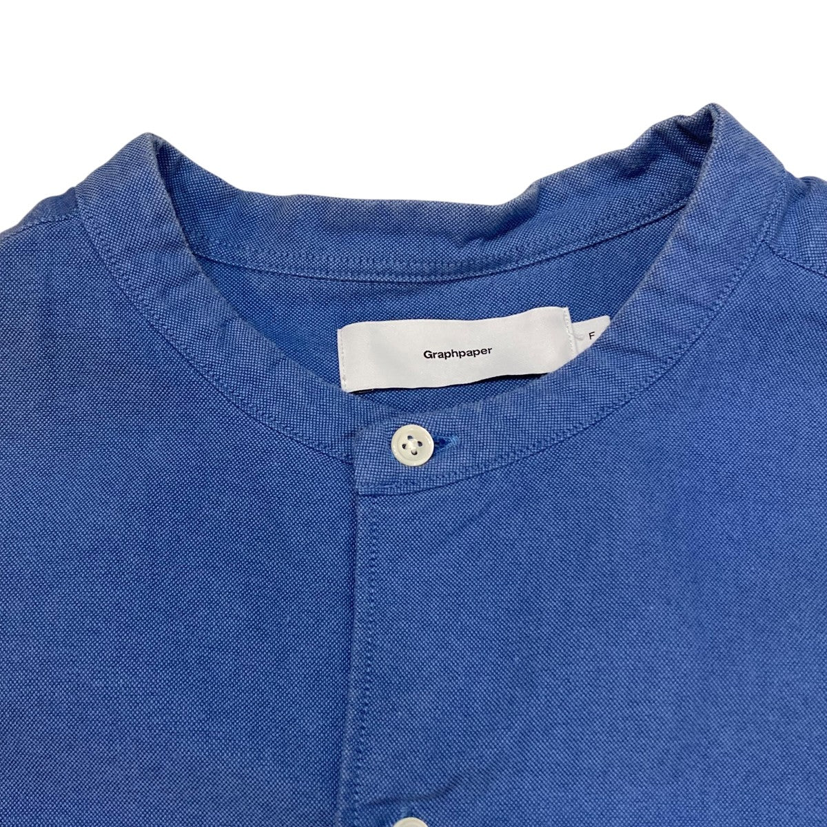 Oxford S S Oversized Band Collar Shirt半袖シャツGM232-50024B - Image 3