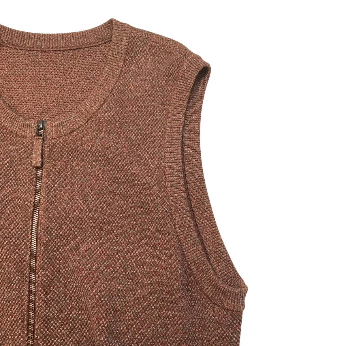 Moss Stitch Zip Vestベスト2201-003 - Image 4