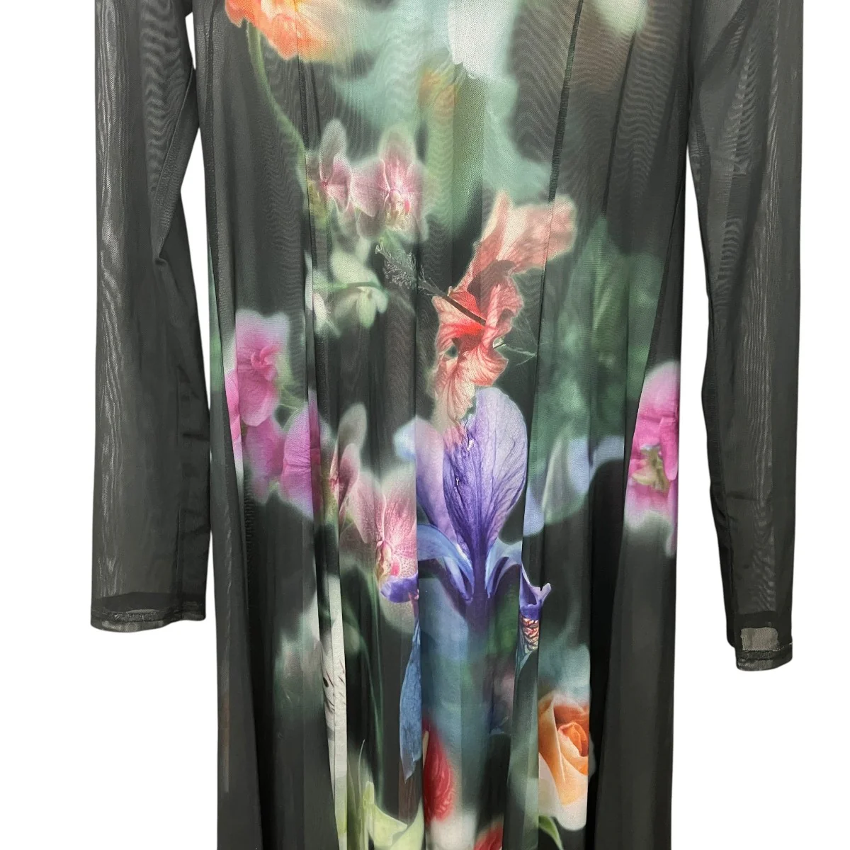 SMOKE FLOWER FLARE DRESSシースルー総柄ワンピース0125105720100 - Image 4