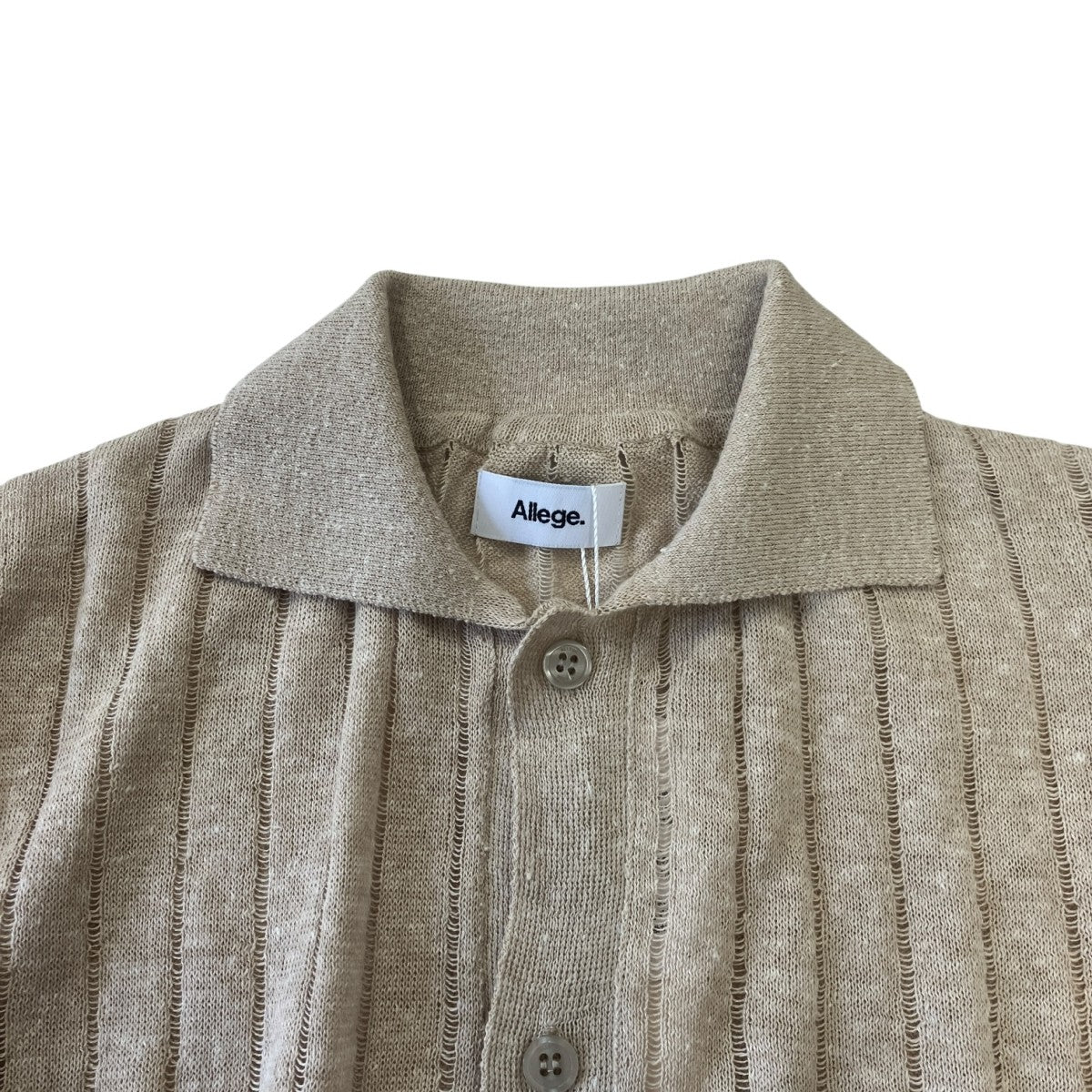 Linen S／S Knit Shirt半袖ニットシャツAL24S-KN02 - Image 3