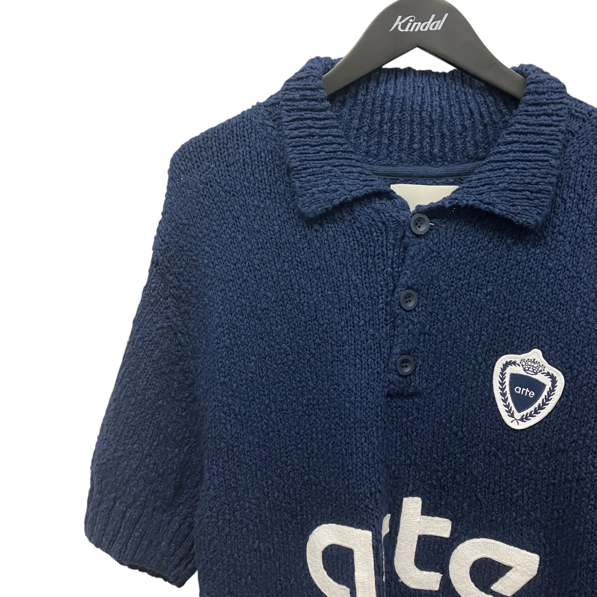Football Logoロゴ半袖ニットポロAW25-157K - Image 5