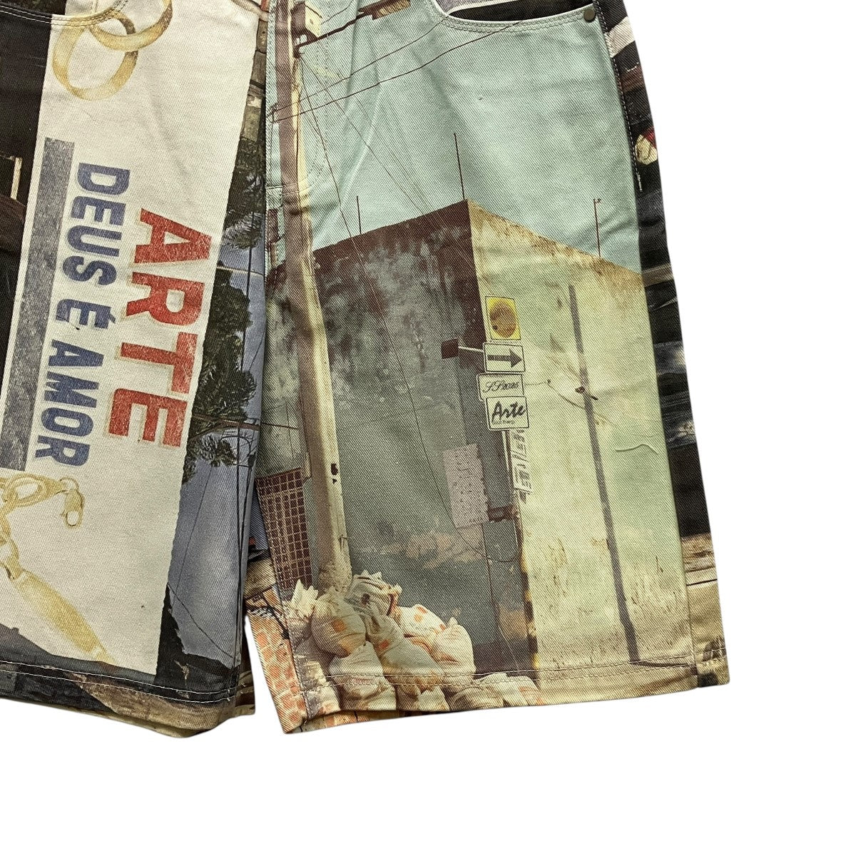 Photo Allover Shorts総柄デニムハーフパンツSS25-068SHO - Image 4