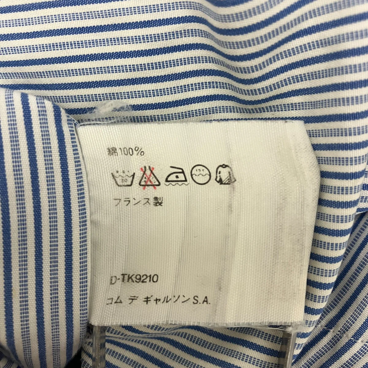 ハーフジップストライプフード半袖シャツ - Image 6
