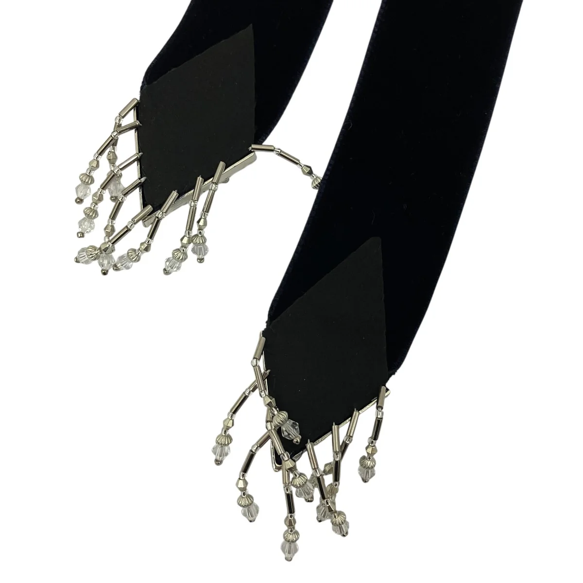 5 Sailor Guardians crystal silver tip velvet long ribbonベロアビジューリボン126387144 - Image 5