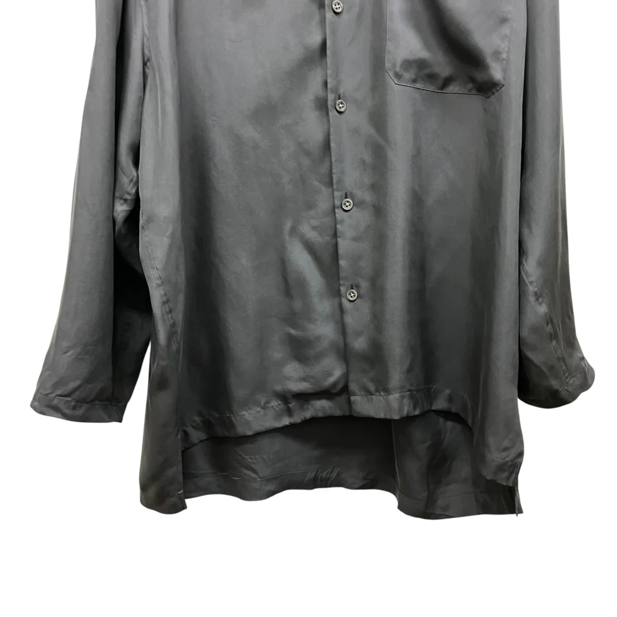 25SSWASHED SILK OPEN COLLAR SHIRTシルク長袖オープンカラーシャツTOH25SS-09 - Image 5