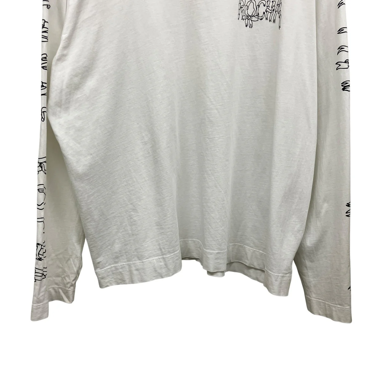 LONG SLEEVE T-SHIRT W  RIBBON LOGO PプリントロングスリーブTシャツ5194P19P21-M - Image 4