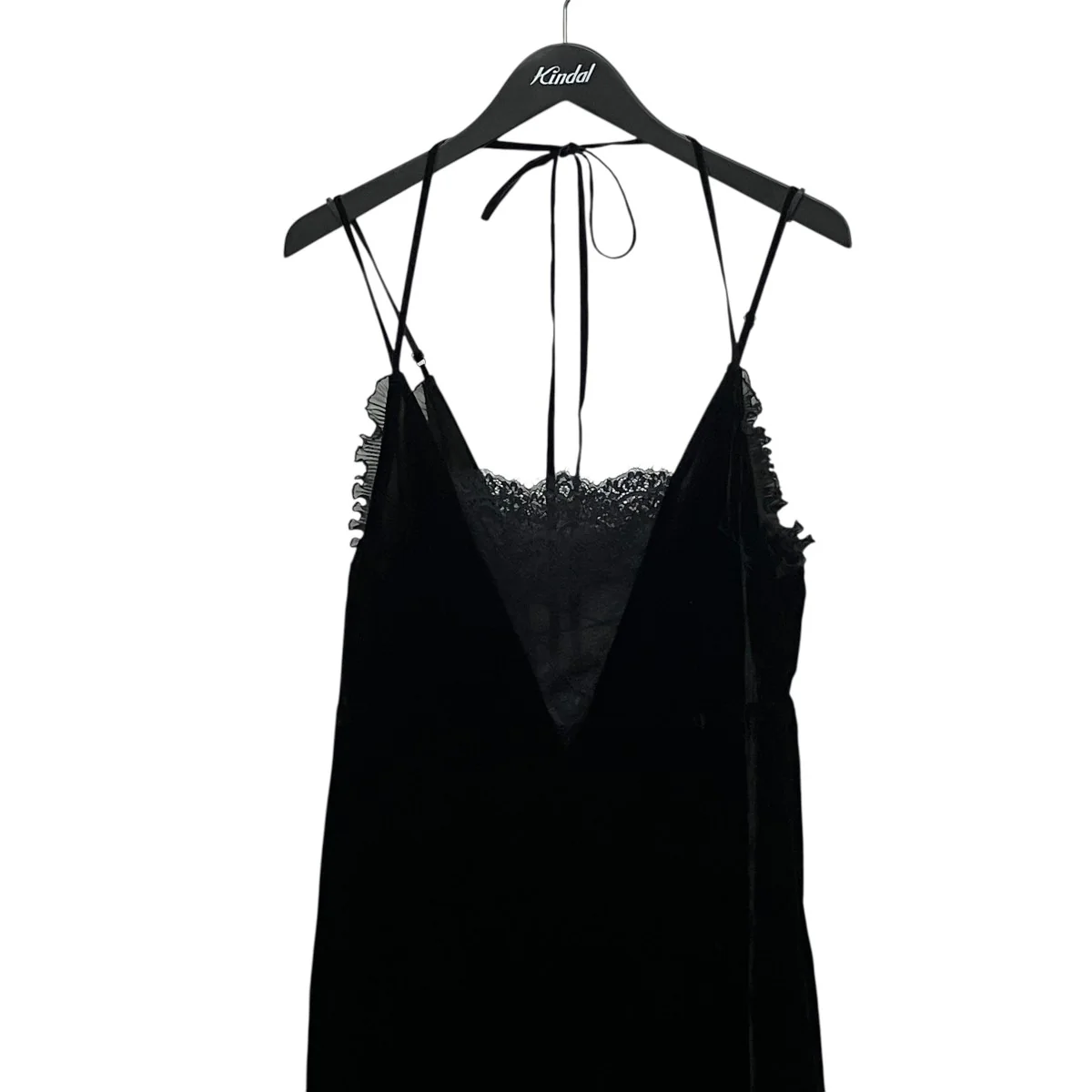 23AWblack lace velour camisole dressベロアレースキャミワンピースTD23AW-0P52ST - Image 3