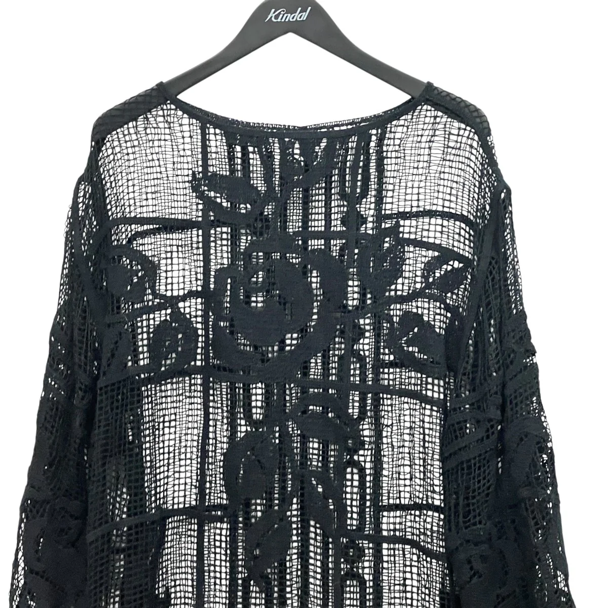 MEDI LOOSE MESH FLOWER KNIT TOPSメッシュレースロングスリーブカットソー0225101610910 - Image 3