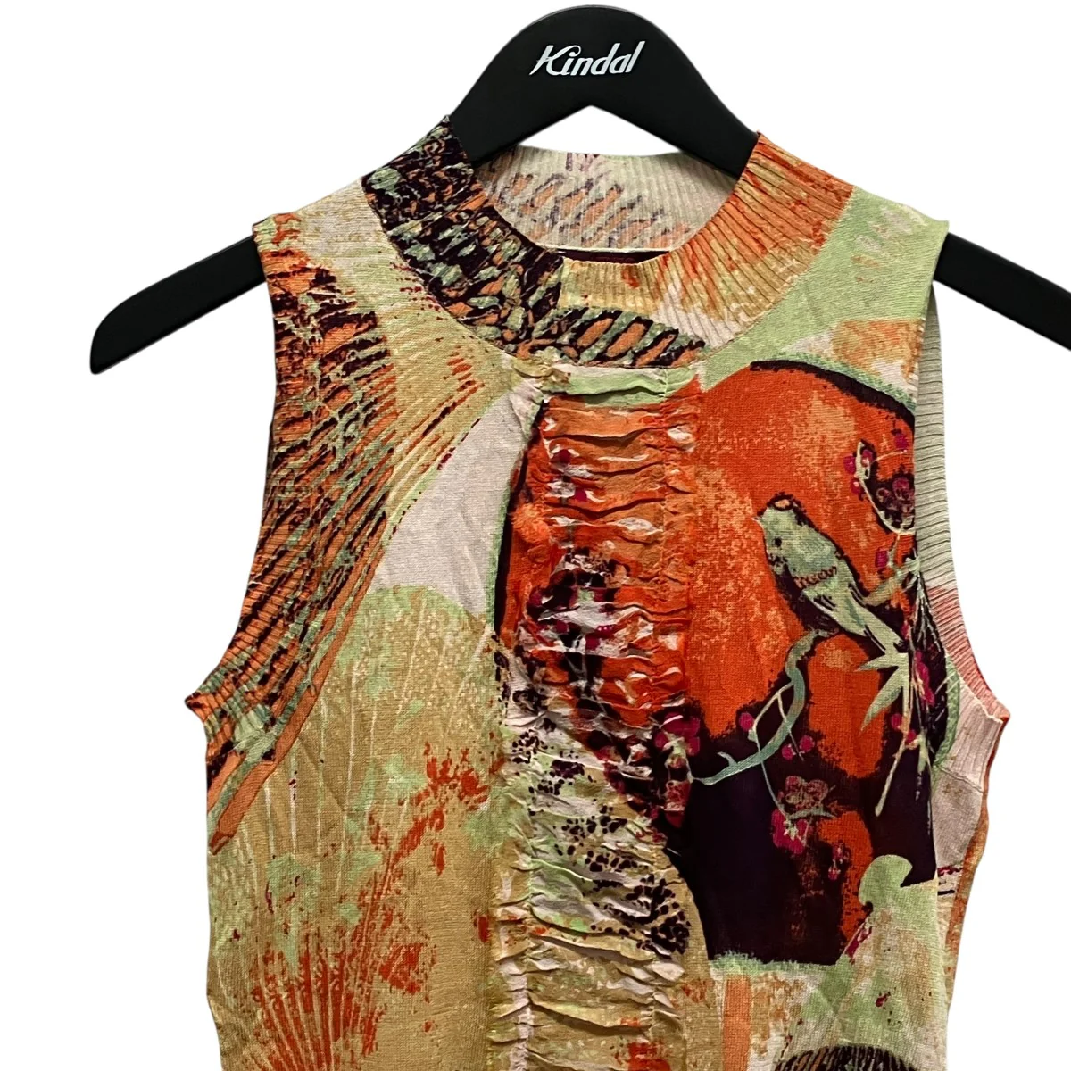 総柄シルクノースリーブニット01-2041-1360 - Image 3
