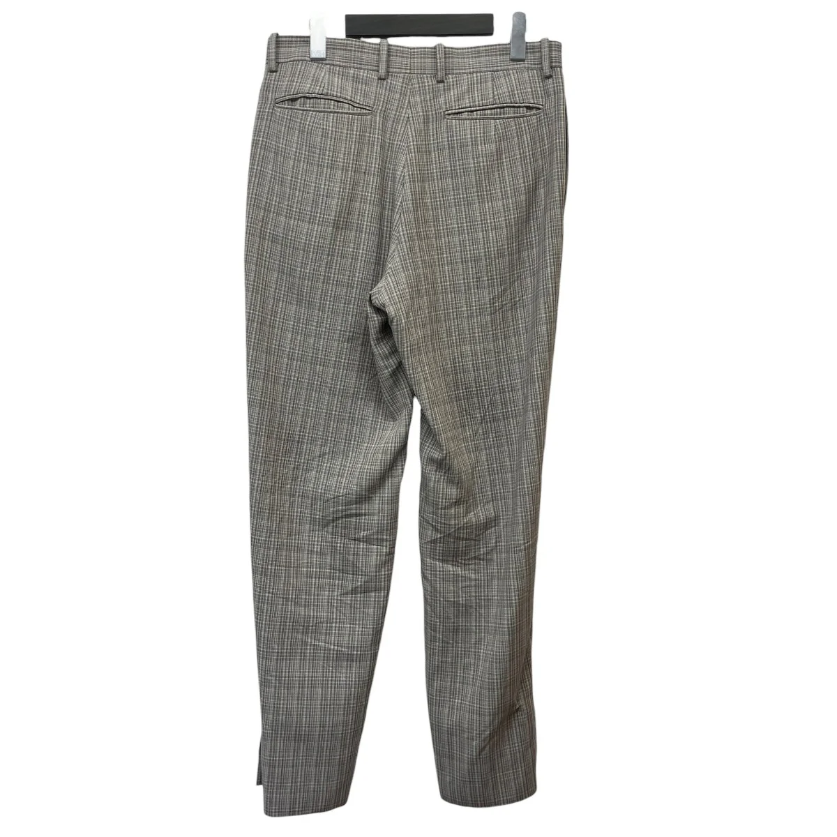 20SSHARD TWIST WOOL DOUBLE FACE CHECK SLACKSチェックウールスリットパンツA20SP02WC - Image 2