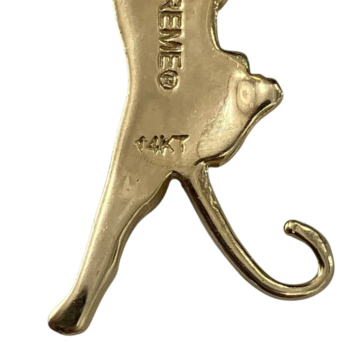 14K Panther Gold Pendant14Kチャームネックレストップ40367 - Image 4
