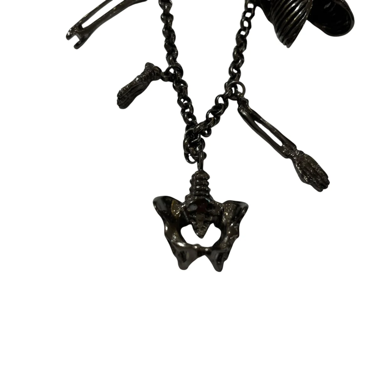 ネックレスMetal Skual Bone Pendants - Image 2