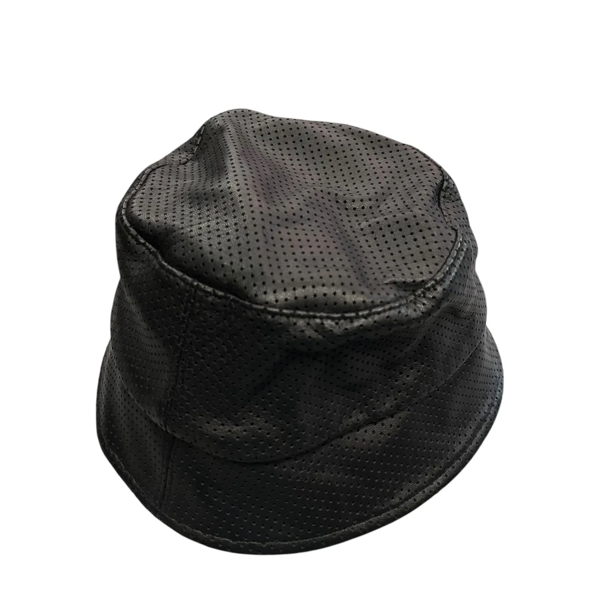 HORSE LEATHER PUNCHING BUCKET HATハット241001-01