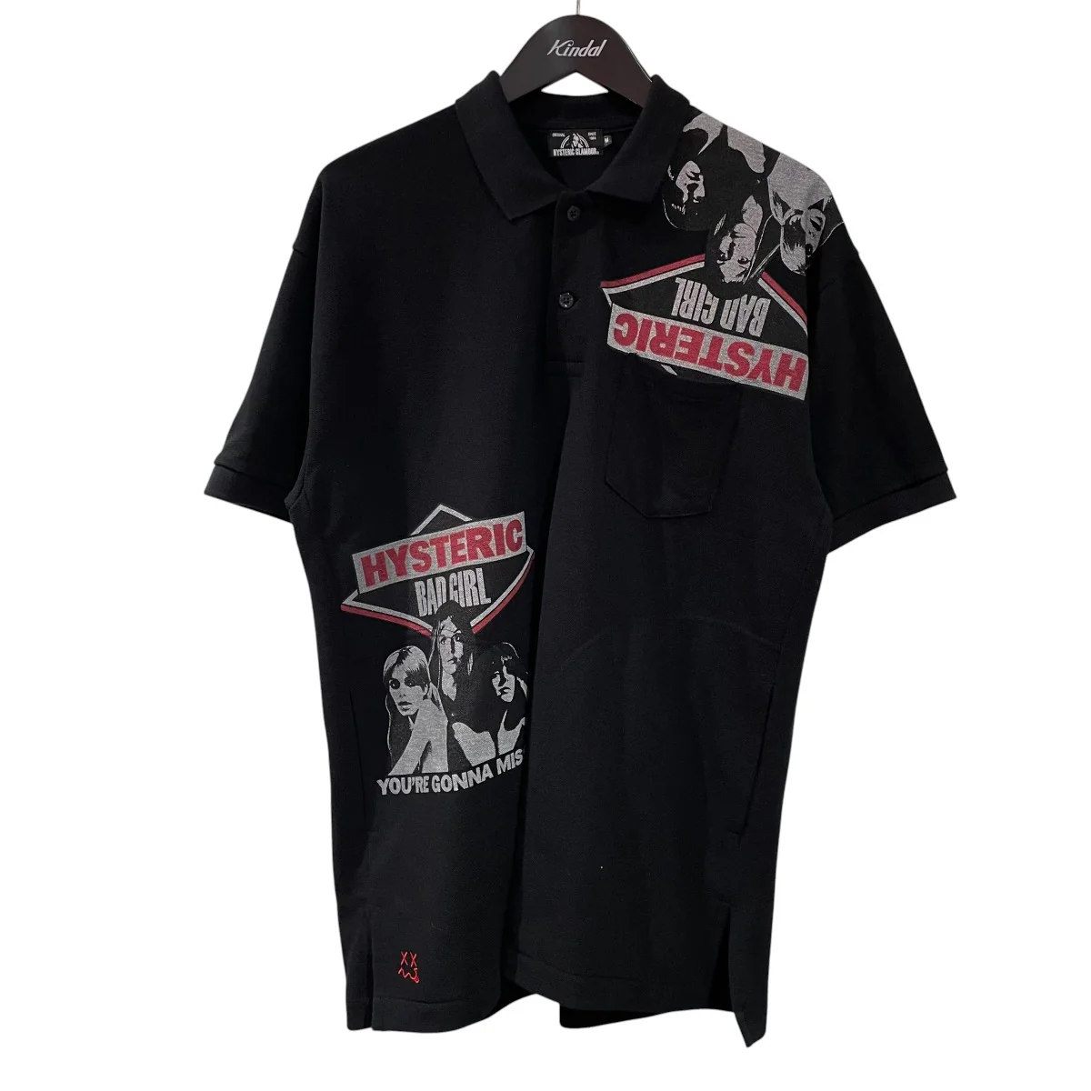 Bad Girl Print Big Polo Shirtポロシャツ02182CH01