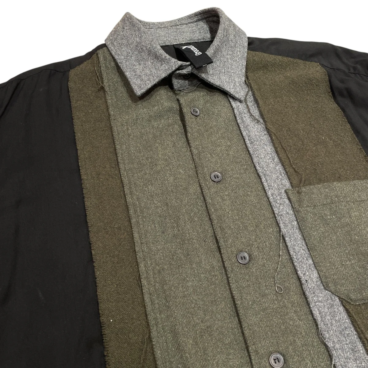 VARIOUS MATERIAL COMBINATION DESIGN SHIRT長袖シャツGO-B19-806 - Image 3