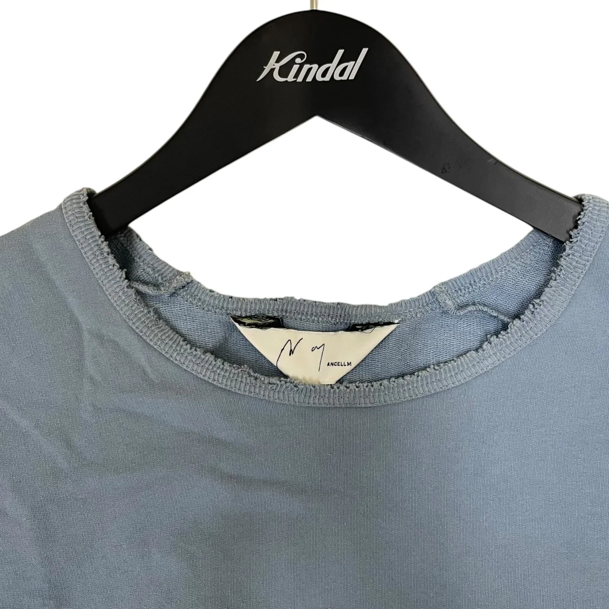 DAMAGE AGING T-SHIRT ダメージエイジングTシャツ切りっぱなし コットン スウェット オーバーサイズTシャツ 半袖TシャツANC CT53 - Image 3