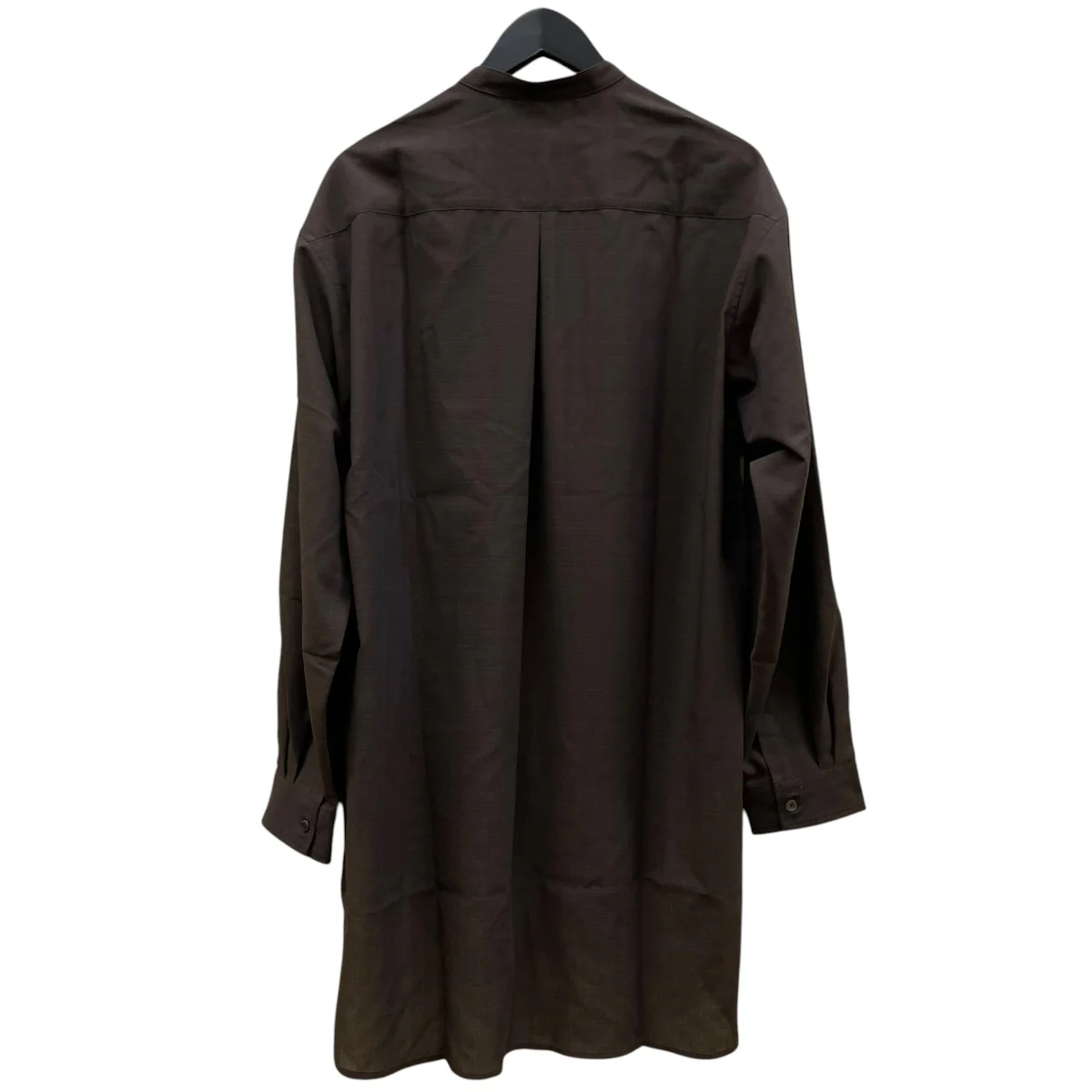 LONG SHIRT C ロングシャツ Cポリエステル ウール スタンドカラー 長袖シャツC-5-002-032 - Image 2