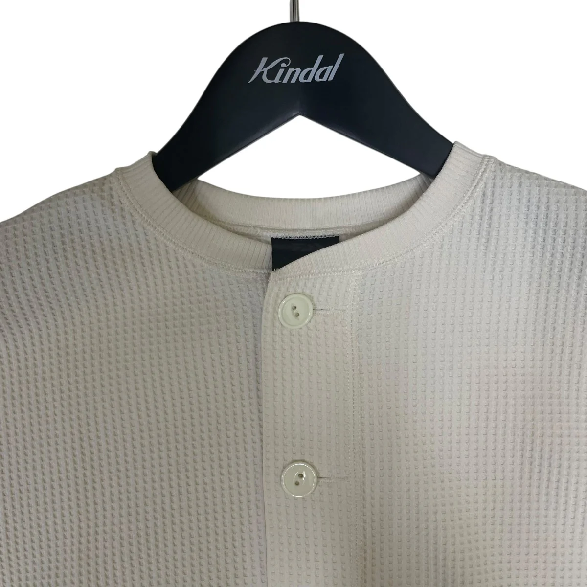 TECH THERMAL HENLEY テックサーマルヘンリーショートスリーブワッフル生地 オーバーサイズ 五分袖カットソーBE 39024 - Image 3