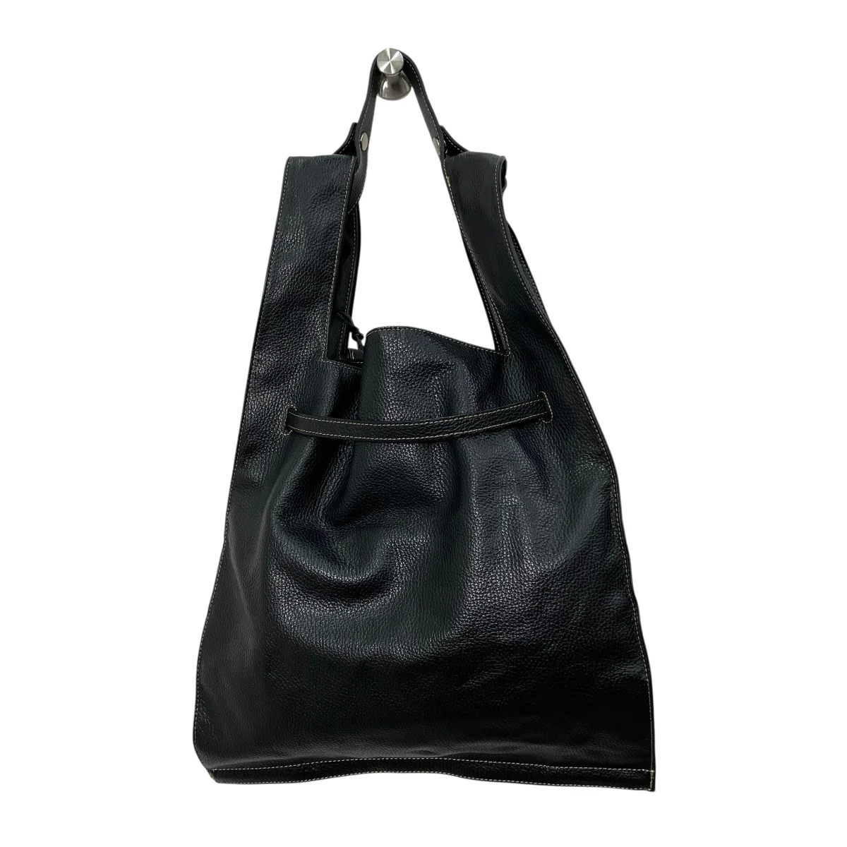 large market bag in shrink leatherレザーバッグ - Image 2
